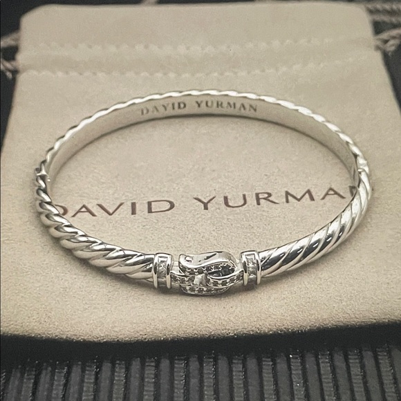David Yurman Twisted Silver Bracelet - Picture 1 of 4